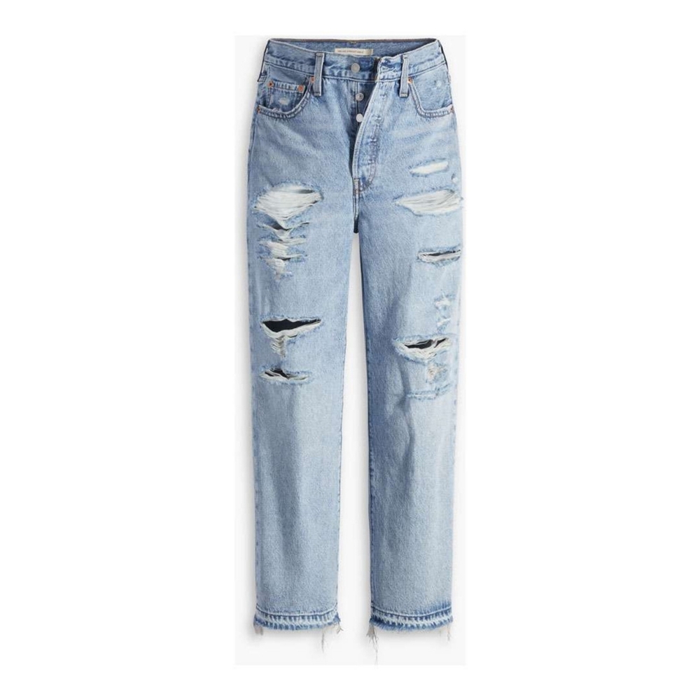 Levi's Women's Blue Ribcage High Rise Straight Jeans -sz 26